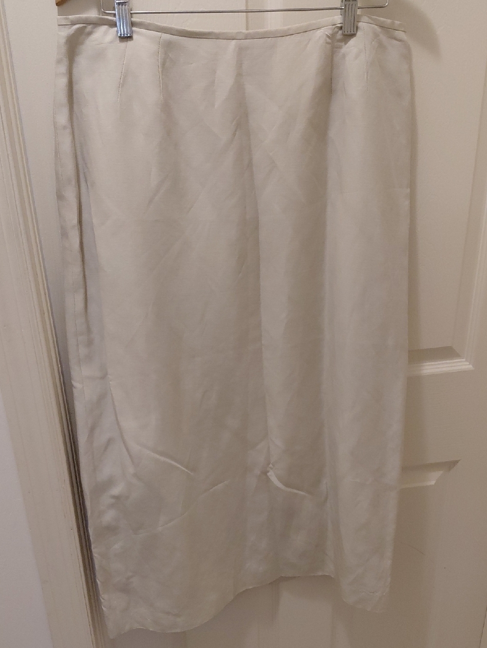 Preston & York Cream Straight Midi Skirt